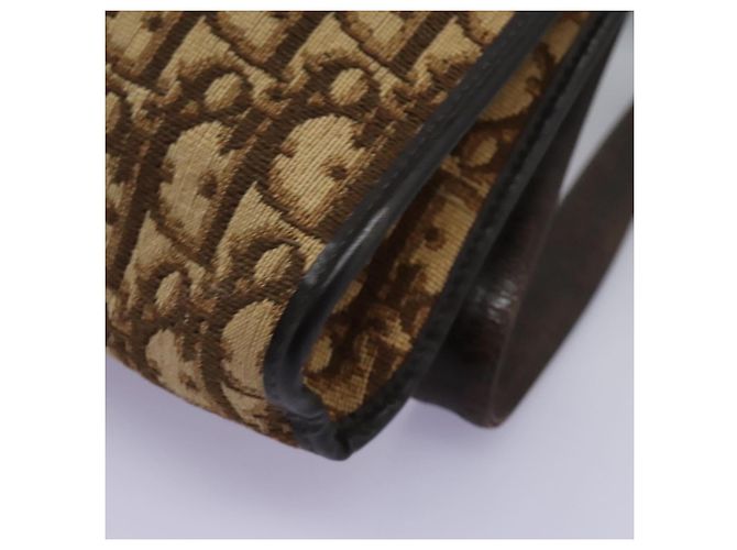 Bolsa de ombro em lona Trotter Christian Dior marrom Auth ep7344 - vista 17