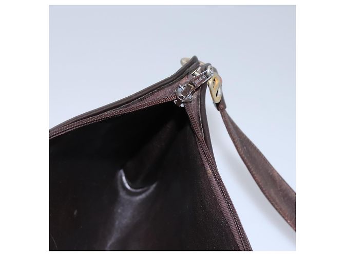 Bolsa de ombro em lona Trotter Christian Dior marrom Auth ep7344 - vista 19