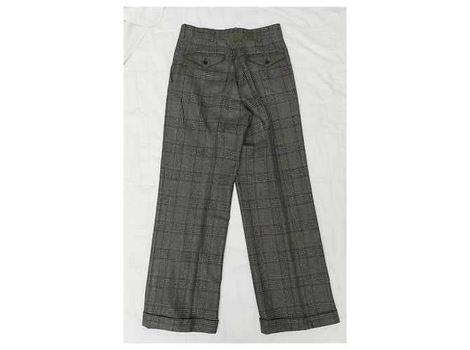 Junya Watanabe Weite Karohose aus Wolle Grau - Ansicht 2