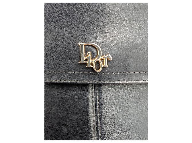 Vintage Dior leather bag Navy blue - view 4