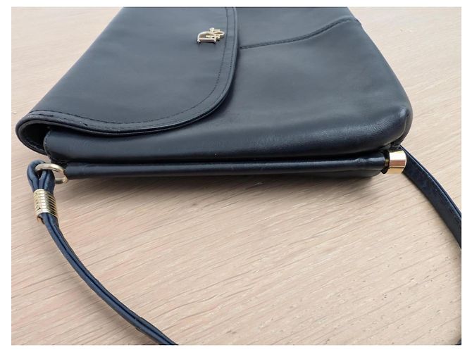 Vintage Dior leather bag Navy blue - view 6