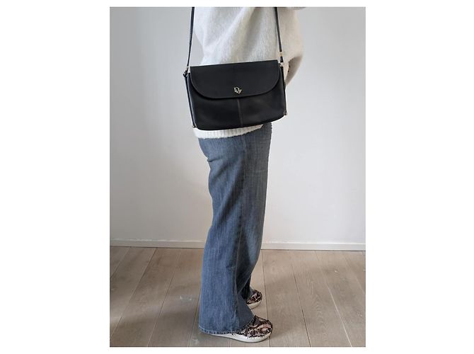 Vintage Dior leather bag Navy blue - view 8