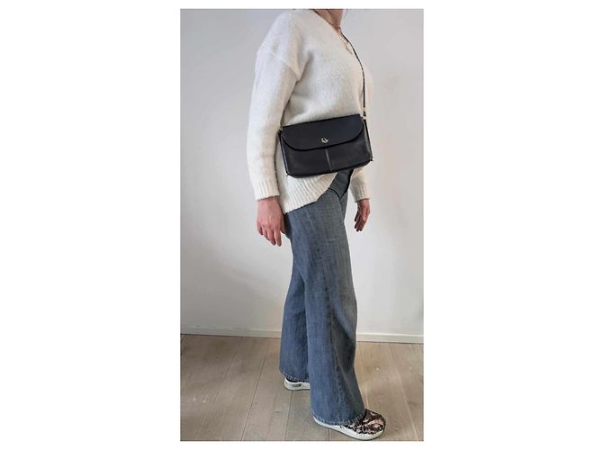 Vintage Dior leather bag Navy blue - view 9