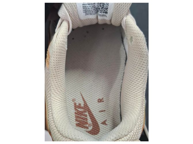Sneakers Nike Air Max 90 in nylon e pelle caramello Marrone Rosso - vista 15