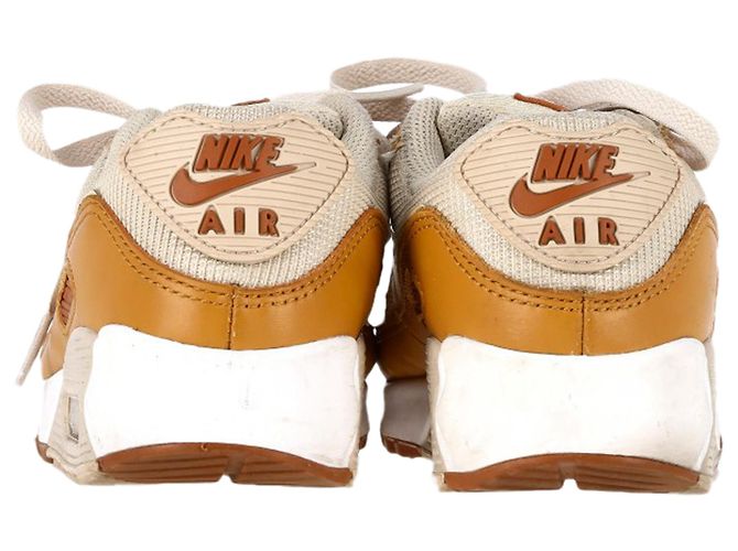 Sneakers Nike Air Max 90 in nylon e pelle caramello Marrone Rosso - vista 5