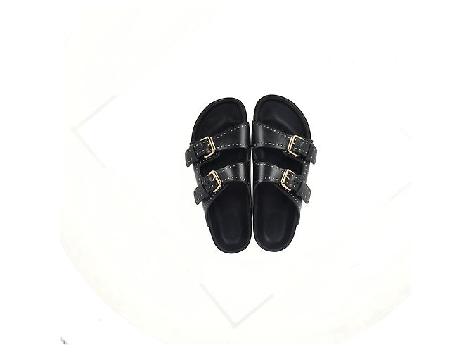 Sandálias Lennyo com studs da Isabel Marant em couro preto - vista 11