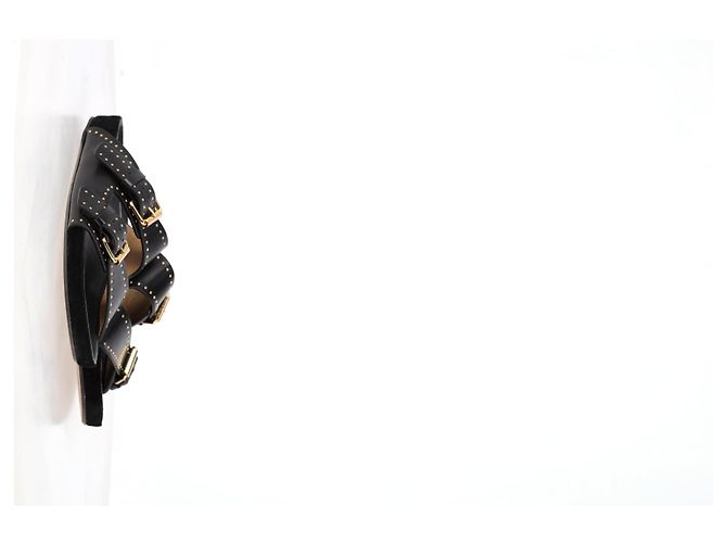 Sandálias Lennyo com studs da Isabel Marant em couro preto - vista 12