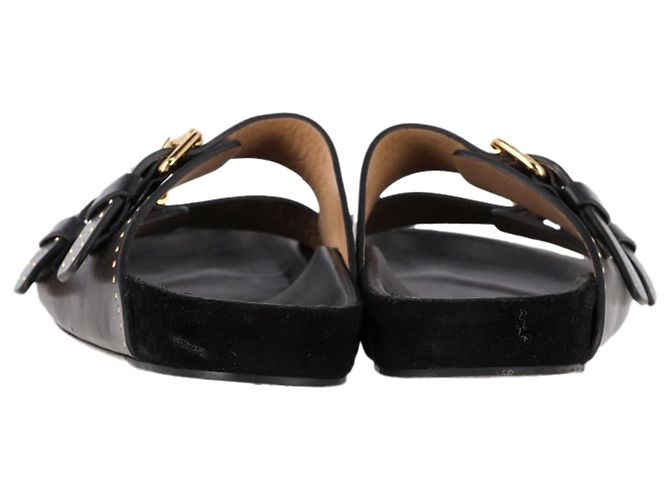 Sandálias Lennyo com studs da Isabel Marant em couro preto - vista 6