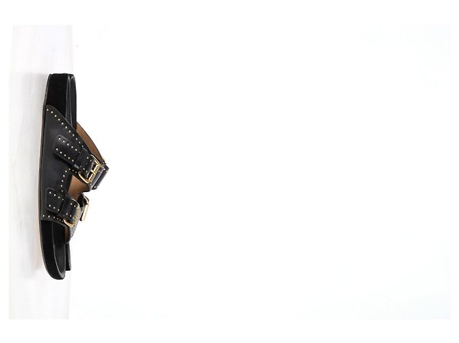Sandálias Lennyo com studs da Isabel Marant em couro preto - vista 8