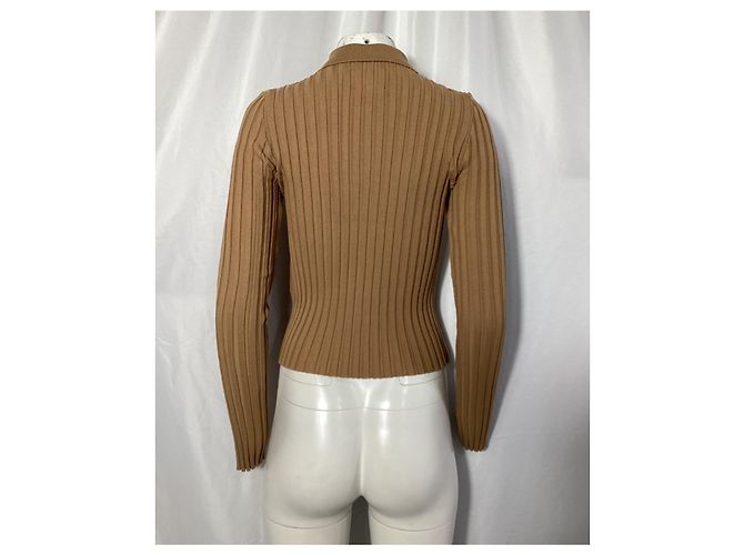 Joslyn Rippstrick-Cardigan von Anine Bing aus braunem Rayon Rot - Ansicht 10