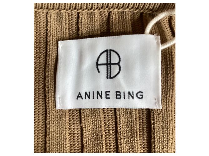 Joslyn Rippstrick-Cardigan von Anine Bing aus braunem Rayon Rot - Ansicht 12