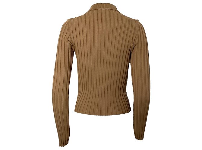 Joslyn Rippstrick-Cardigan von Anine Bing aus braunem Rayon Rot - Ansicht 4