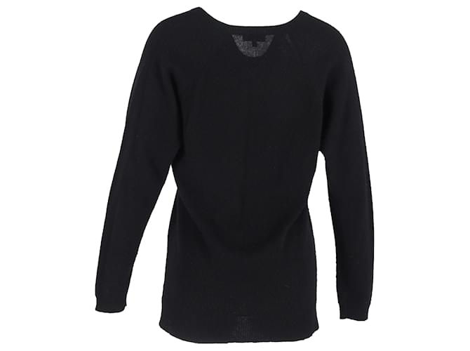 V-Ausschnitt Pullover aus schwarzem Kaschmir von Theory - Ansicht 3