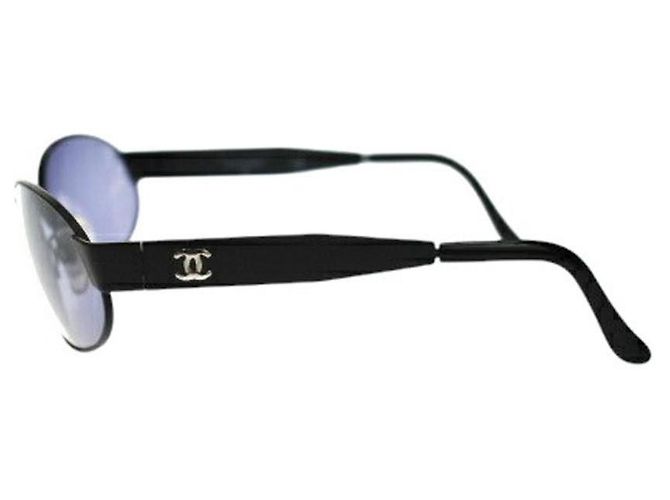 Gafas de sol ovaladas Chanel Black Gold CC Logo 06925 Negro Dorado - vista 5