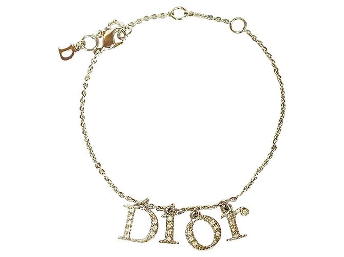 Bracciale Christian Dior Dio(r)evolution in argento con logo in strass - vista 2