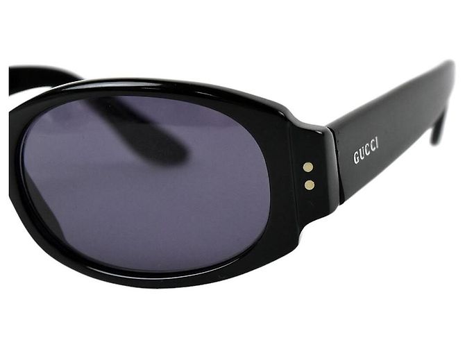 Occhiali da sole Gucci neri con logo argento GG2417 Nero - vista 3