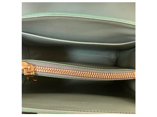 Autre Marque Borsa Celine Mini 16 in pelle Ice Mint Blu Verde - vista 11
