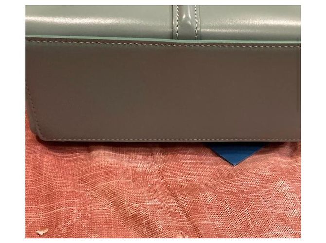 Autre Marque Borsa Celine Mini 16 in pelle Ice Mint Blu Verde - vista 3