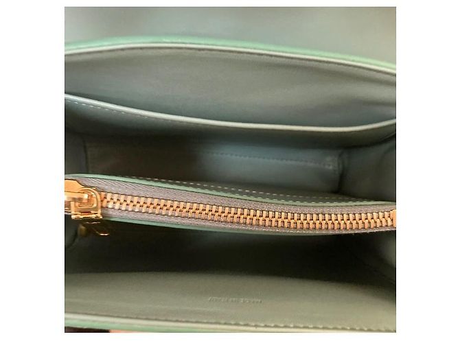 Autre Marque Borsa Celine Mini 16 in pelle Ice Mint Blu Verde - vista 6