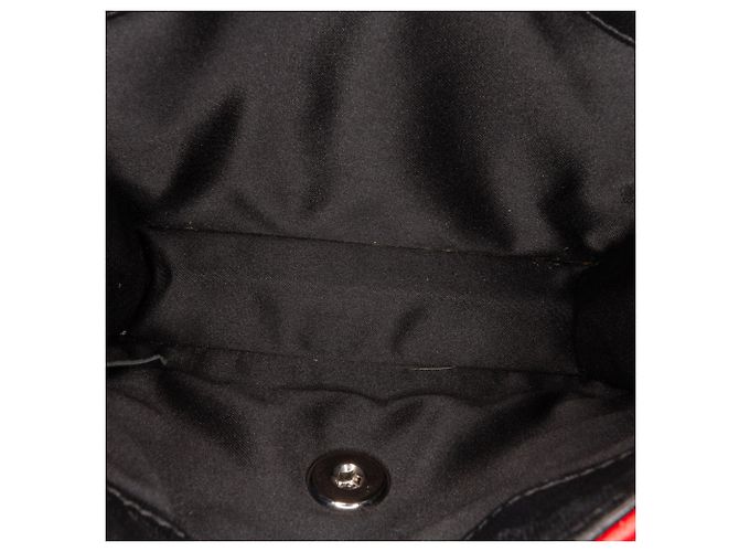 Chanel Rosso Mini Quadrato in Pelle di Agnello Grafica Borsa a Spalla - vista 5