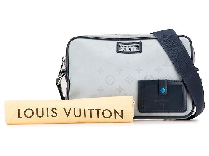 Messenger Satellite Alpha Monogram grigio Louis Vuitton Marrone - view 13