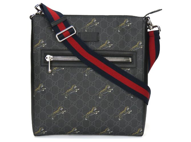Gucci Shoulder Bag 474137 GG Supreme Canvas Brown Black - view 11