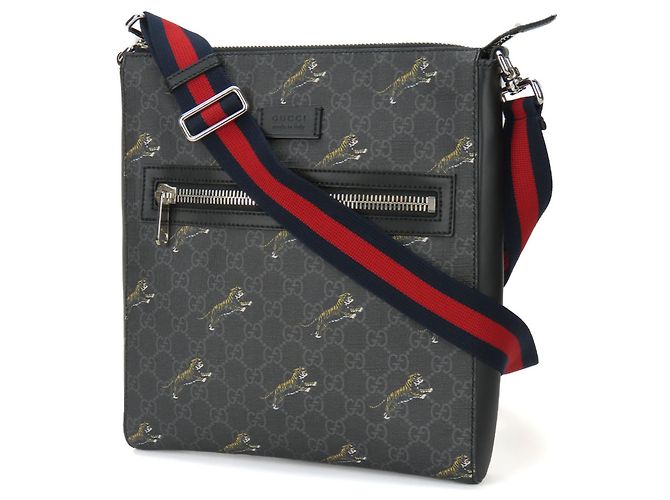 Gucci Shoulder Bag 474137 GG Supreme Canvas Brown Black - view 2