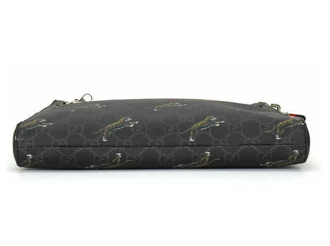 Gucci Shoulder Bag 474137 GG Supreme Canvas Brown Black - view 4