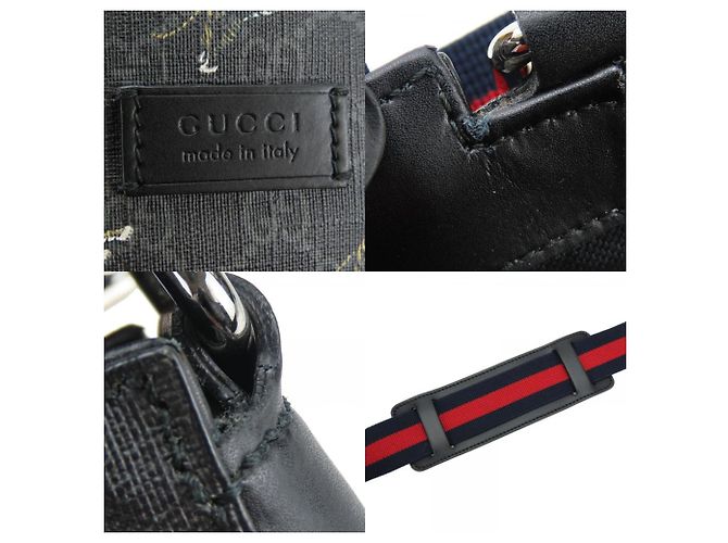 Gucci Shoulder Bag 474137 GG Supreme Canvas Brown Black - view 6