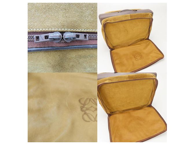 Borsa in pelle Loewe in beige e marrone - vista 4