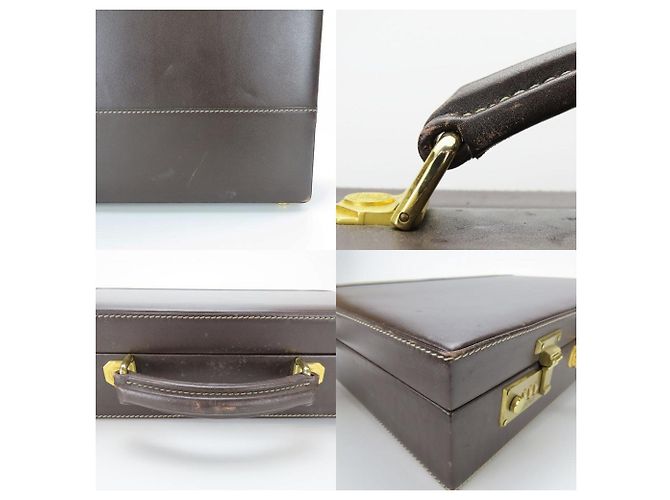 Borsa in pelle Loewe in beige e marrone - vista 7