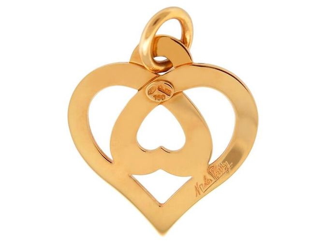 NUEVE COLLAR O.J. PERRIN PENDIENTE CORAZÓN LEYENDAS DUO DUO10-02B ORO 18K NUEVO - vista 2