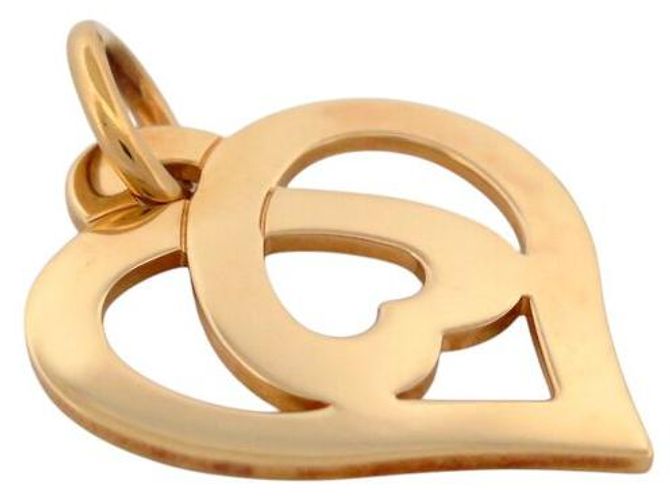 NUEVE COLLAR O.J. PERRIN PENDIENTE CORAZÓN LEYENDAS DUO DUO10-02B ORO 18K NUEVO - vista 4