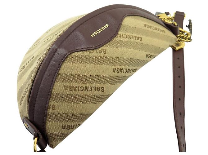 BORSA CINTURA BALENCIAGA SOUVENIR 518163 CANVAS E PELLE - vista 4