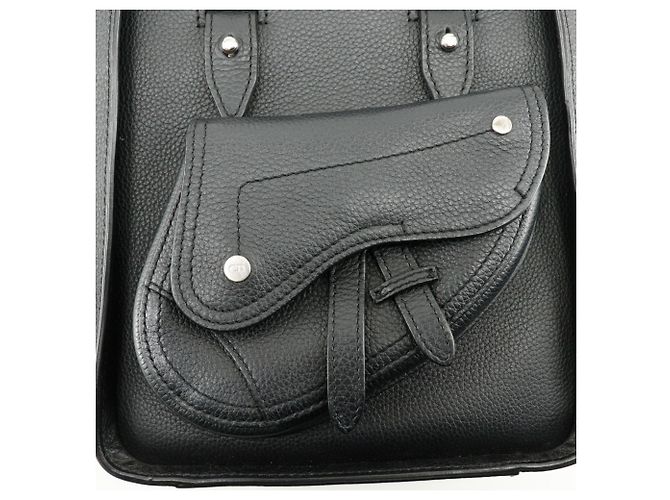 Borsa a mano mini Saddle di Christian Dior Nero - vista 9
