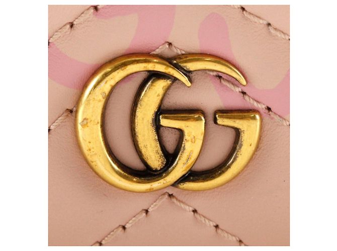 Billetera bi-fold de cuero rosa Gucci - vista 12