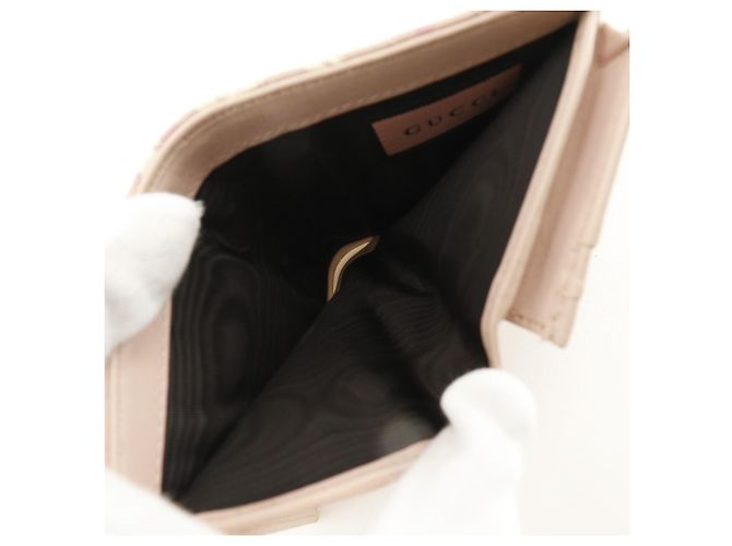 Billetera bi-fold de cuero rosa Gucci - vista 9