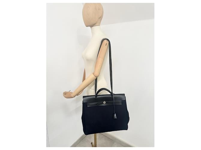 Hermès HERBAG MESSENGER 39 nera Nero - vista 2