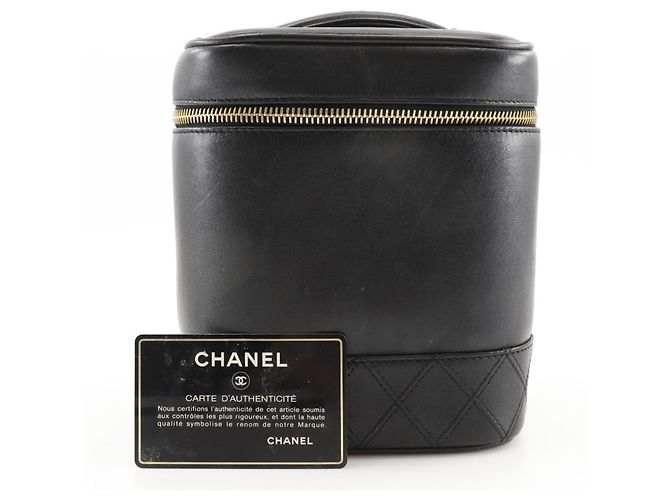 Borsa Vanity in Pelle di Agnello Nera Chanel Nero - vista 17