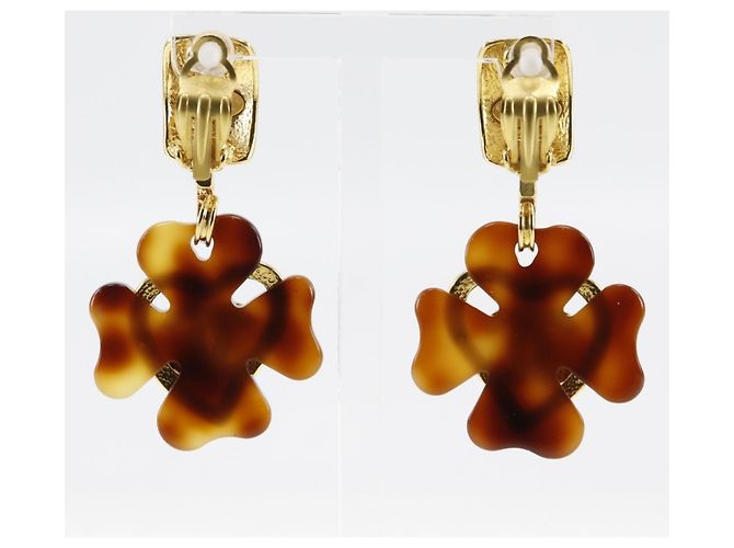 Orecchini a clip a forma di cuore Chanel Coco Mark Marrone - vista 3