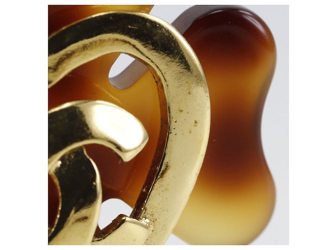 Orecchini a clip a forma di cuore Chanel Coco Mark Marrone - vista 9