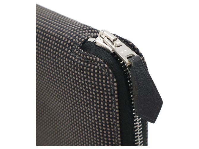Hermès Hermes Her Line graue Canvas Langbörse Braun - Ansicht 5