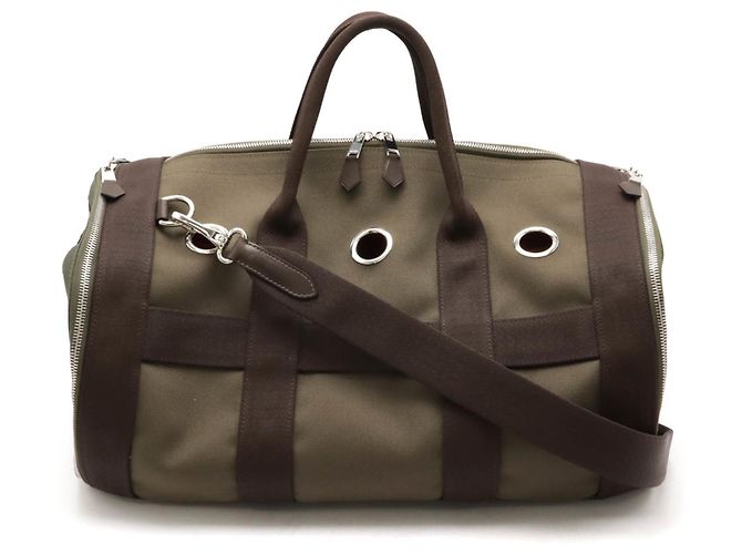 Hermès Borsa per il trasporto di cani Hermes Cachi Marrone scuro - vista 2