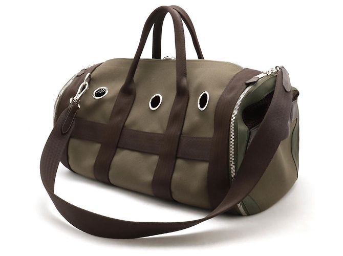 Hermès Borsa per il trasporto di cani Hermes Cachi Marrone scuro - vista 3