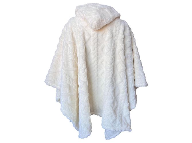 Christian Lacroix Bata Poncho de Noche Blanca Blanco - vista 4