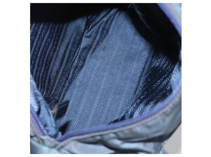 PRADA Bolso de mano de nailon azul marino Auth BA297 - vista 10