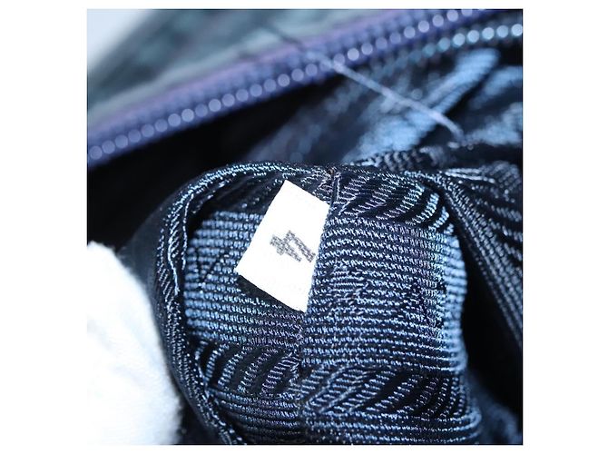 PRADA Bolso de mano de nailon azul marino Auth BA297 - vista 11