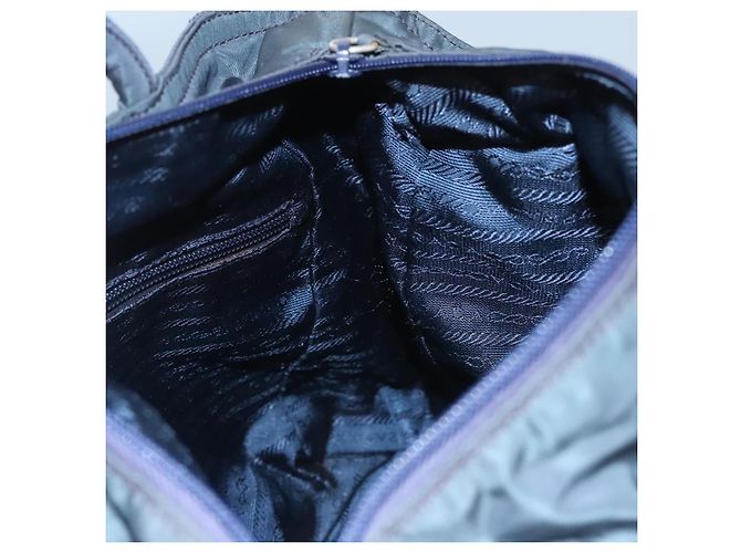 PRADA Bolso de mano de nailon azul marino Auth BA297 - vista 20