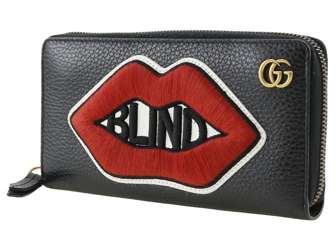 Cartera Larga Gucci GG Marmont Negro - vista 2