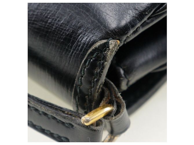 Schultertasche aus schwarzem Kalbsleder Gucci Sherry Line - Ansicht 13